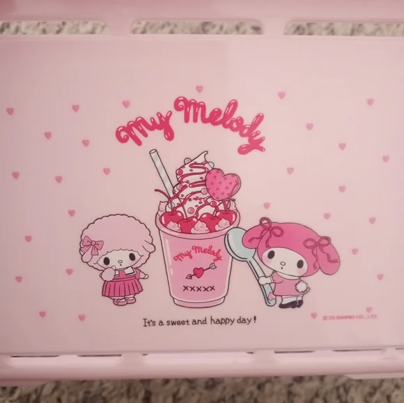 Sanrio My Melody My Sweet Piano Women's Mini Shopping Storage Basket Pink - Picture 8 of 8